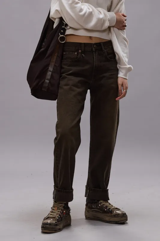 BOYFRIEND JEAN - VINTAGE CHOCOLATE BROWN sold by R13