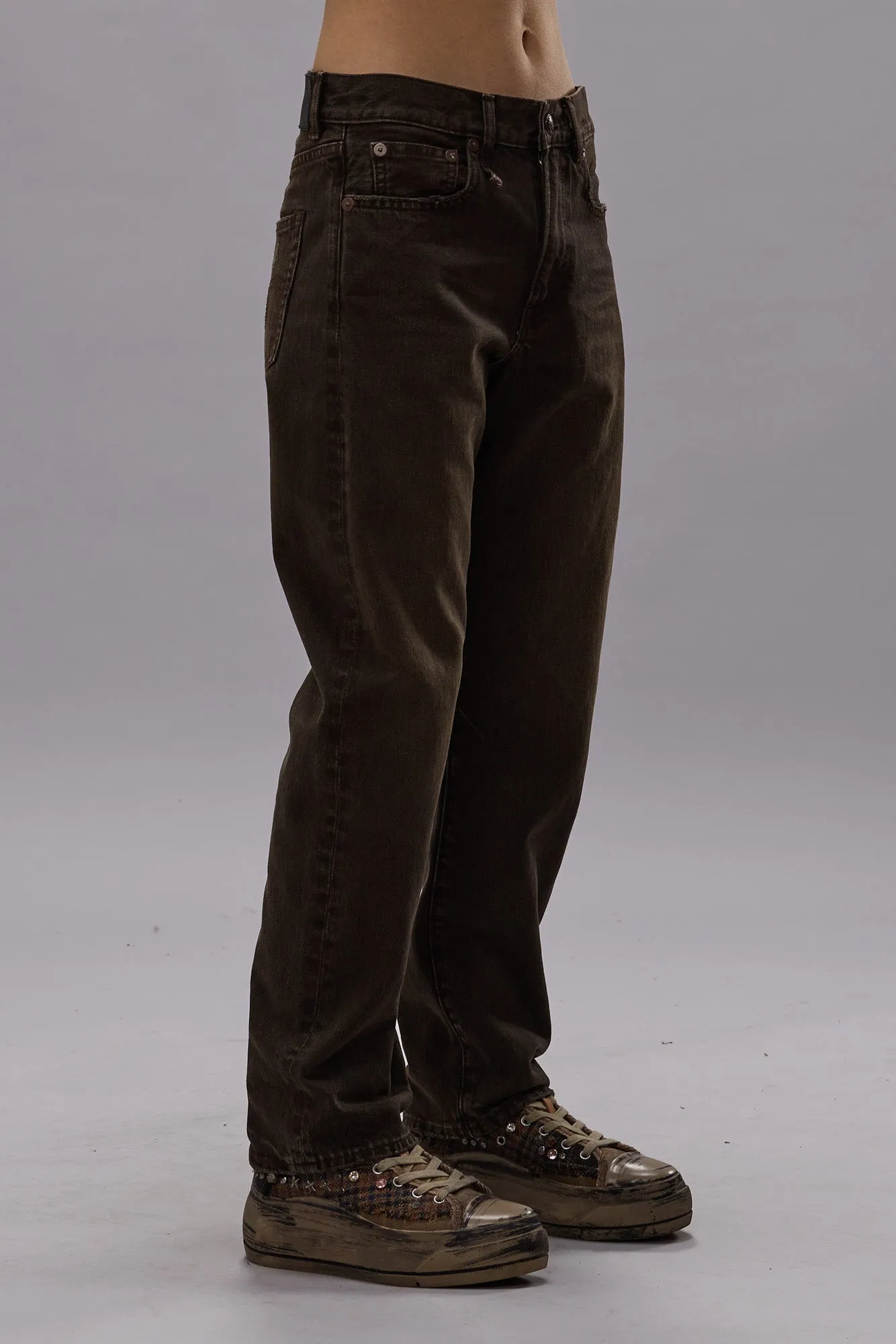 BOYFRIEND JEAN - VINTAGE CHOCOLATE BROWN sold by R13 product image thumbnail 4