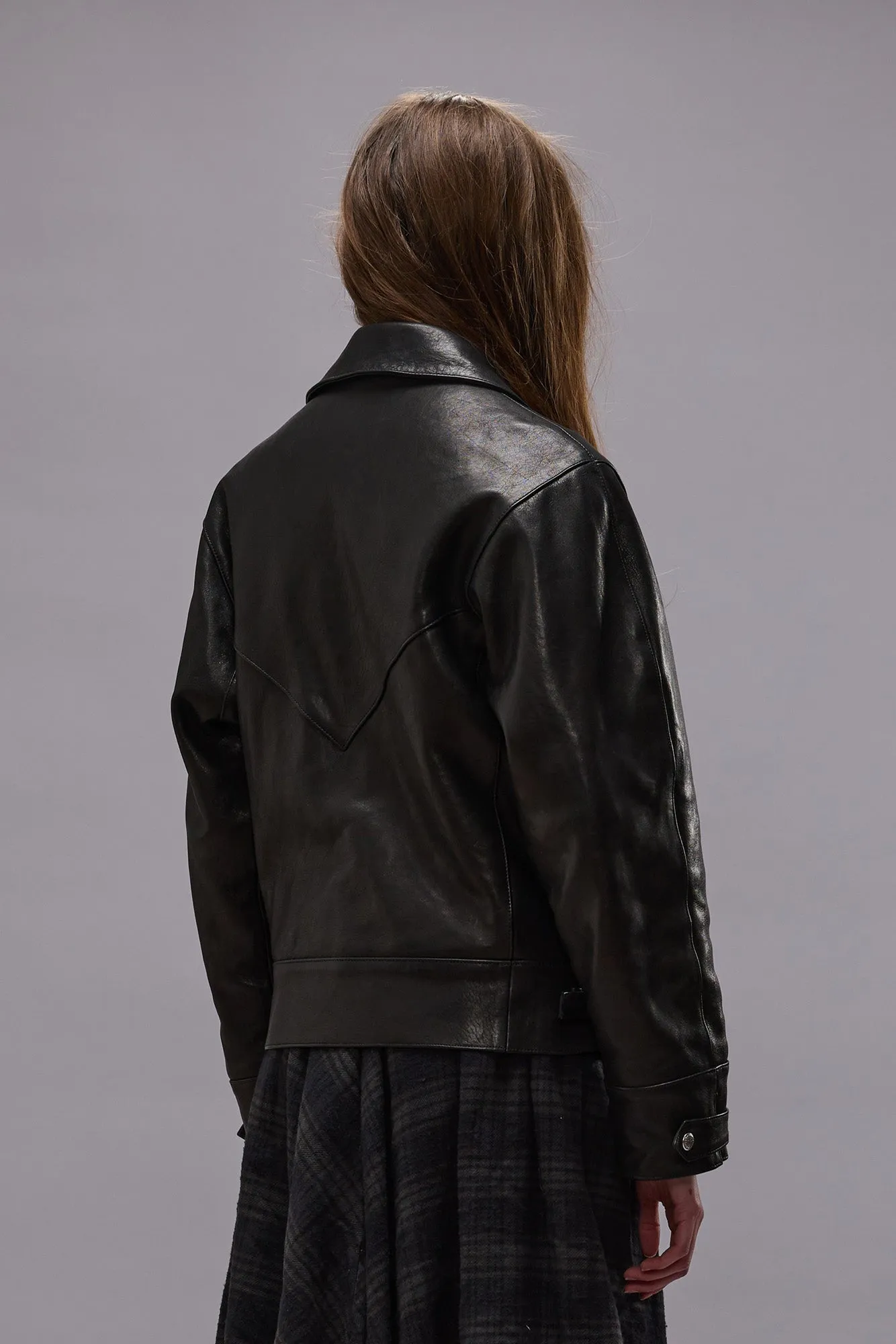 ASYMMETRICAL SNAP JACKET - BLACK sold by R13 product image thumbnail 4