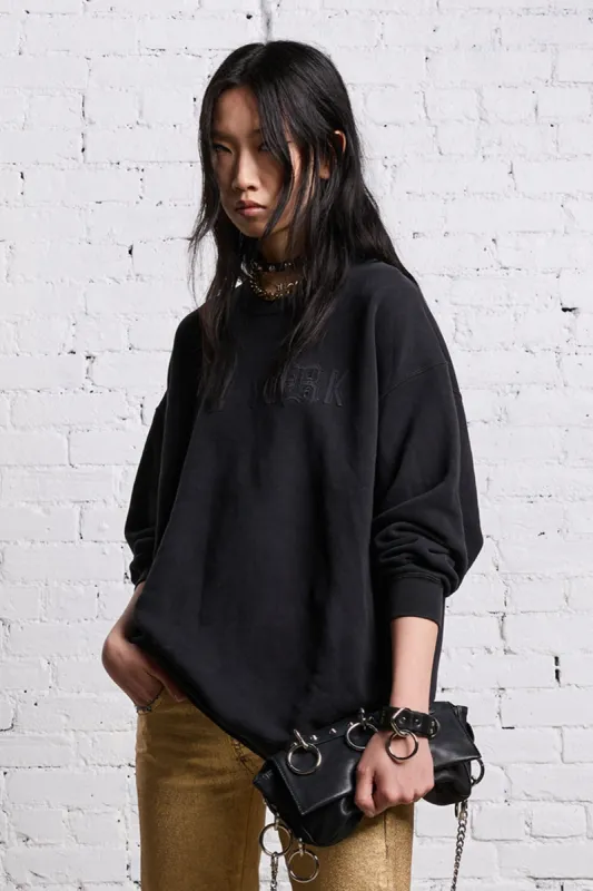 OVERSIZED NEW YORK CREWNECK - BLACKOUT sold by R13