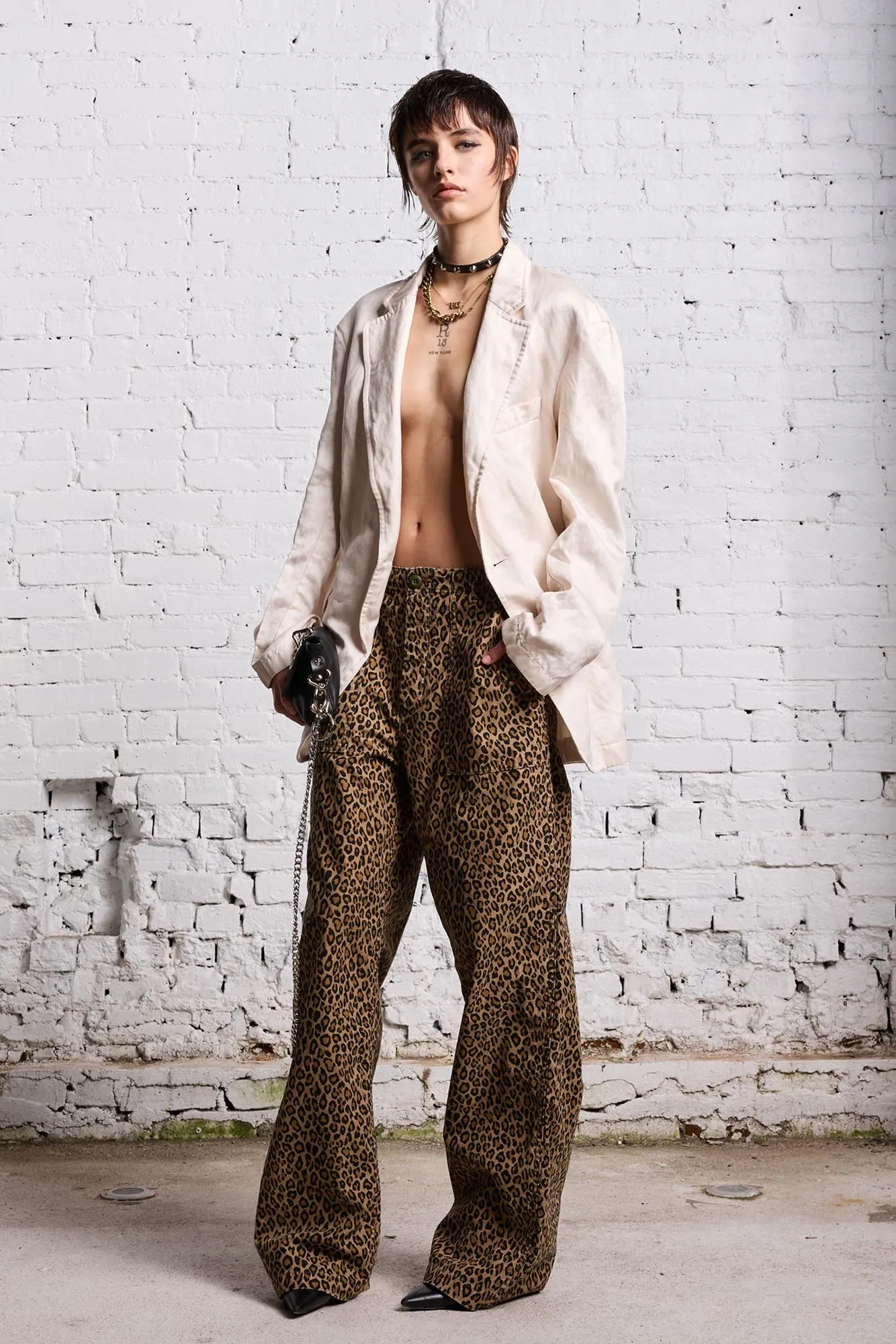 WIDE LEG UTILITY PANT - LEOPARD sold by R13 product image thumbnail 2