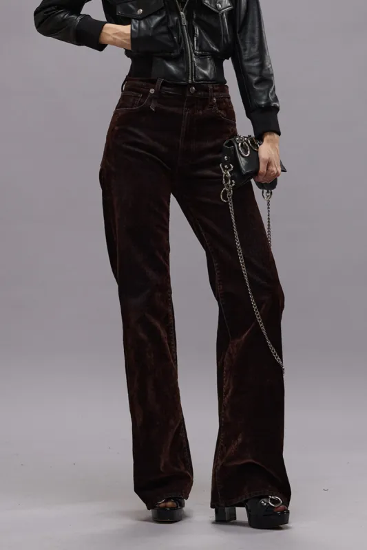 JANE JEAN - FLOCKED BROWN sold by R13