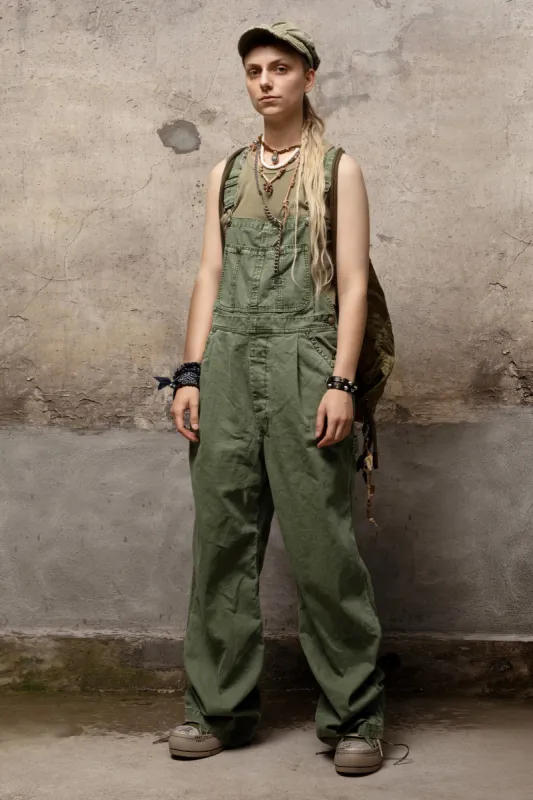 DAMON OVERALL - OLIVE GARMENT DYE sold by R13