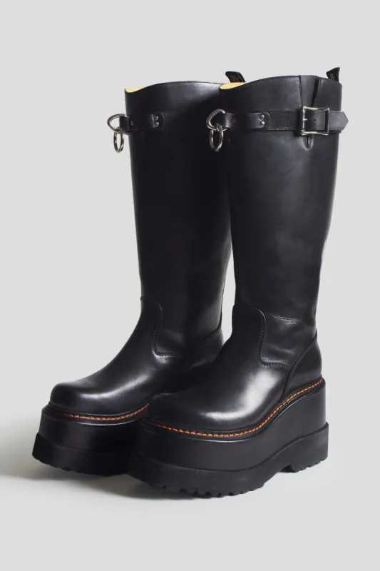 HARNESS ENGINEER PLATFORM BOOT - BLACK sold by R13