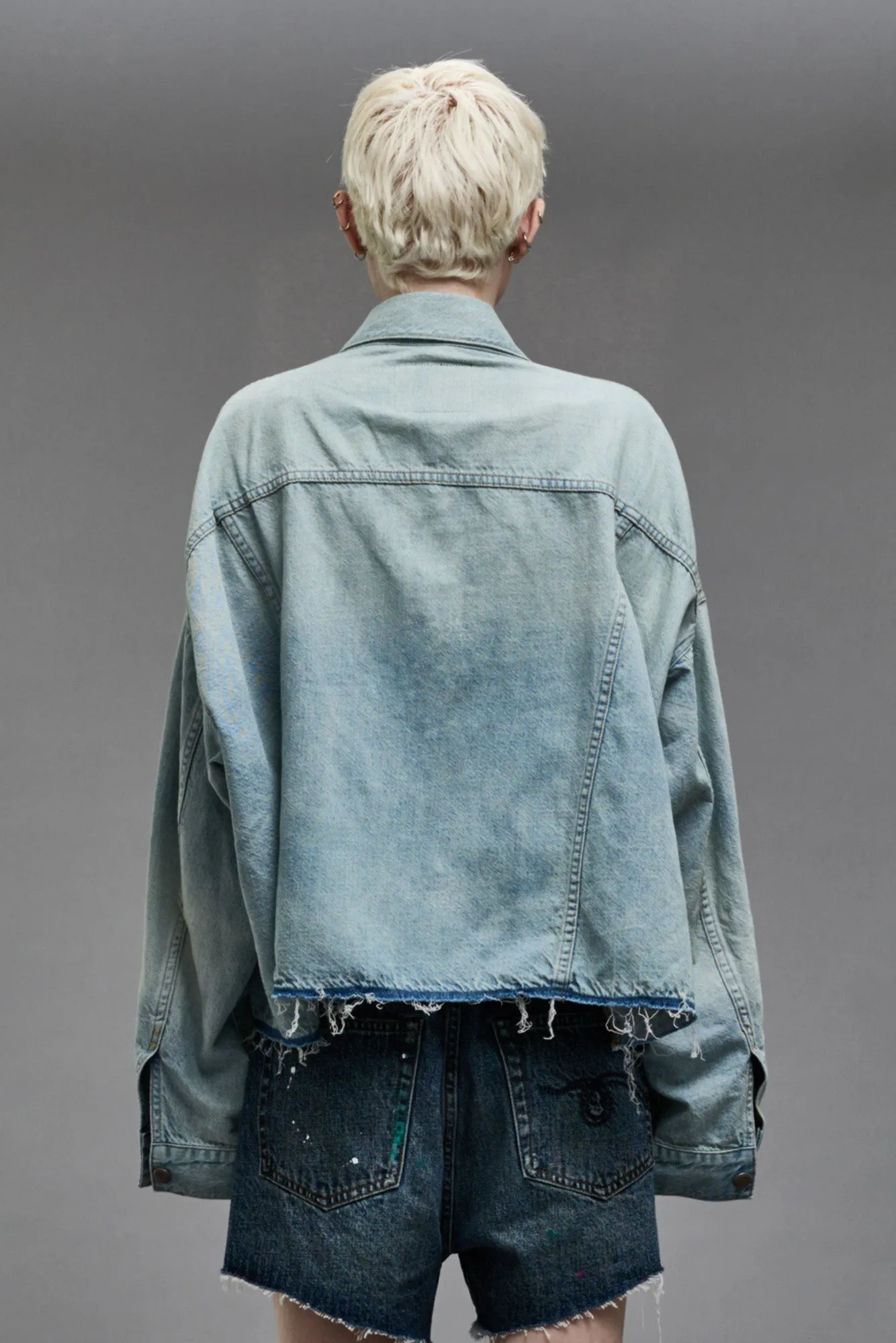 OVERSIZED CUT-OFF TRUCKER JACKET sold by R13 product image thumbnail 5