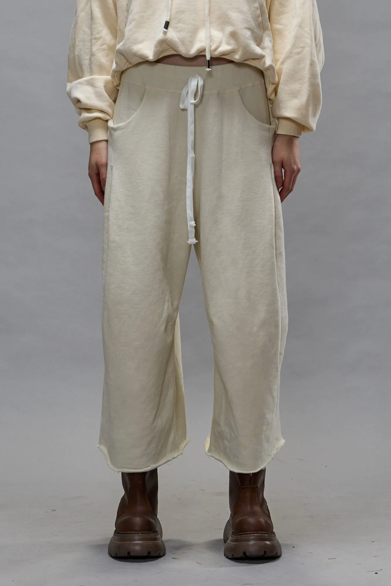 CROPPED PLEATED SWEATPANT - NATURAL sold by R13 product image thumbnail 3