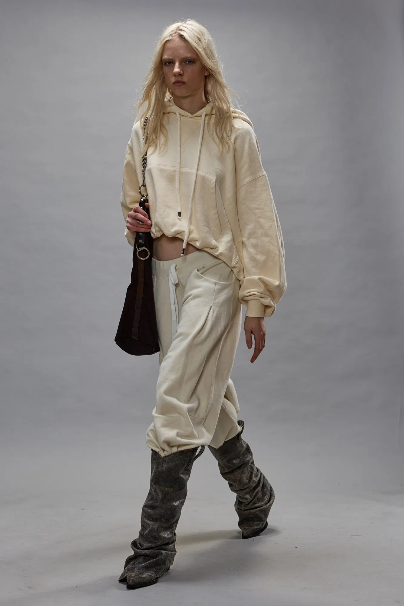 CROPPED PLEATED SWEATPANT - NATURAL sold by R13 product image thumbnail 2