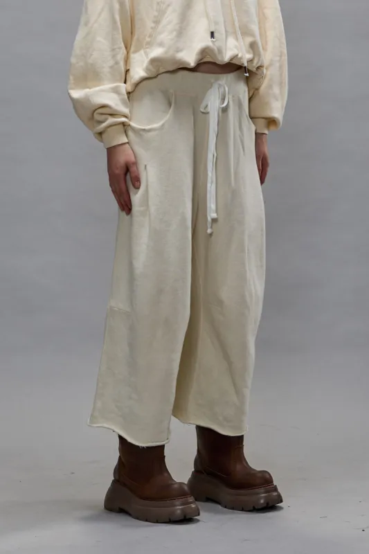 CROPPED PLEATED SWEATPANT - NATURAL sold by R13