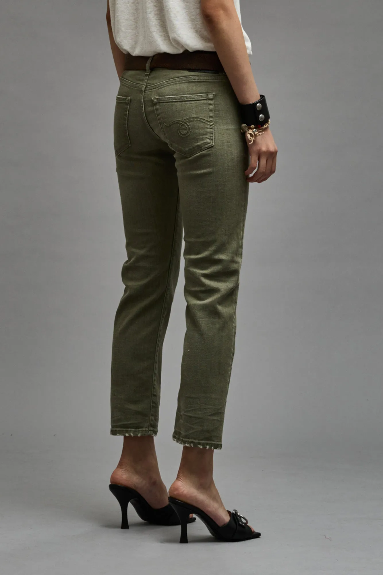 BOY STRAIGHT - OLIVE GREEN STRETCH sold by R13 product image thumbnail 5