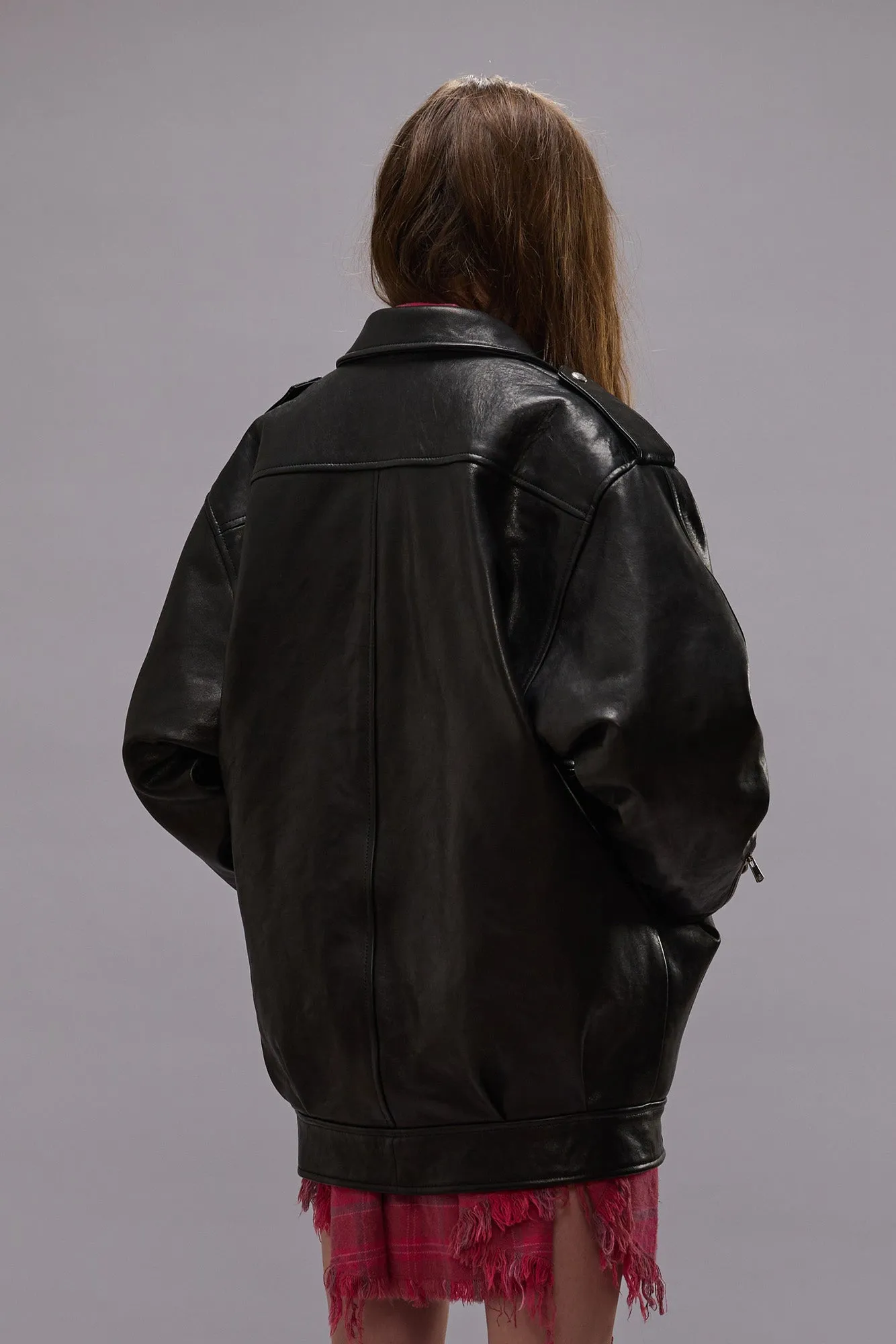 ELONGATED MOTORCYCLE JACKET - BLACK sold by R13 product image thumbnail 5