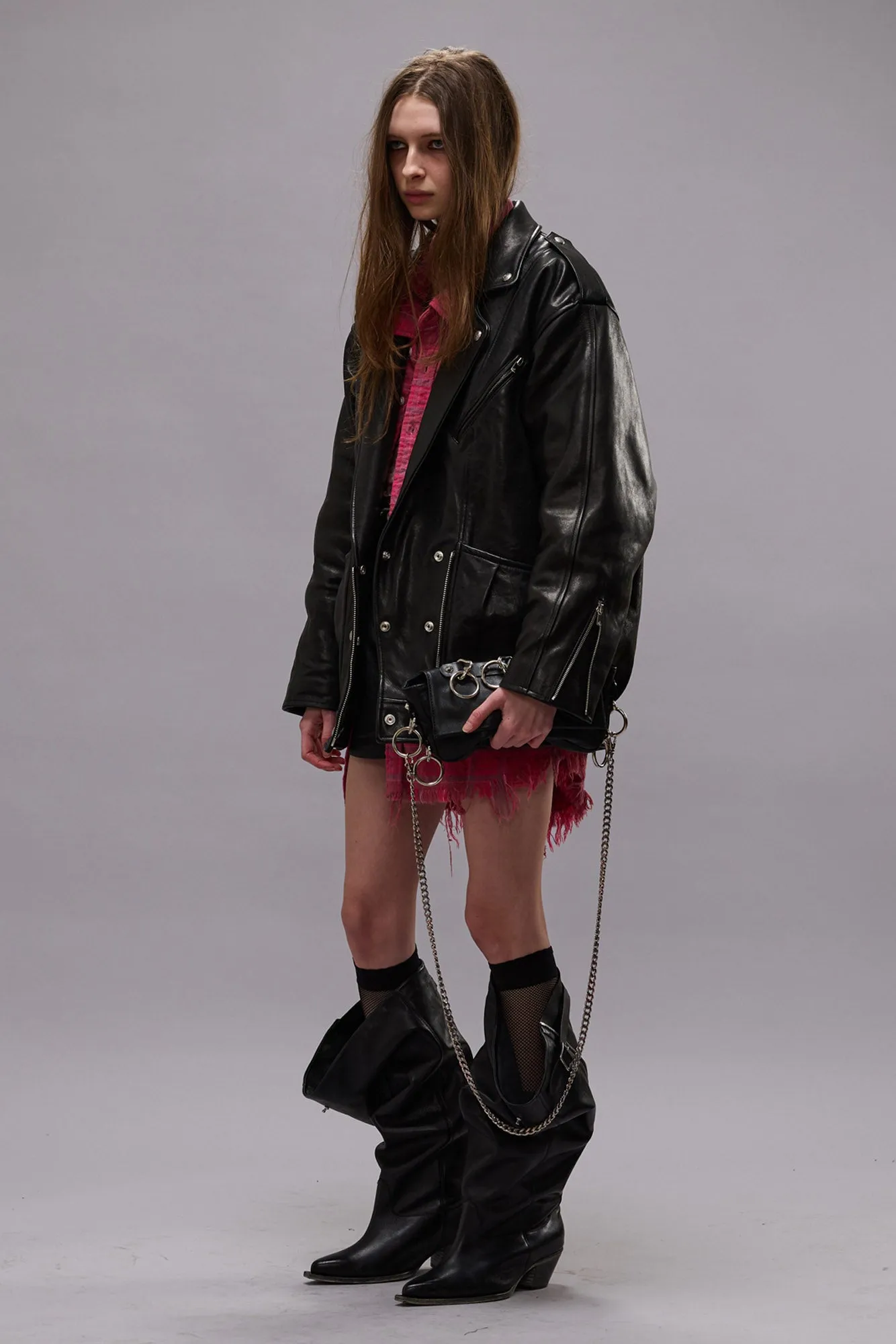 ELONGATED MOTORCYCLE JACKET - BLACK sold by R13 product image thumbnail 2