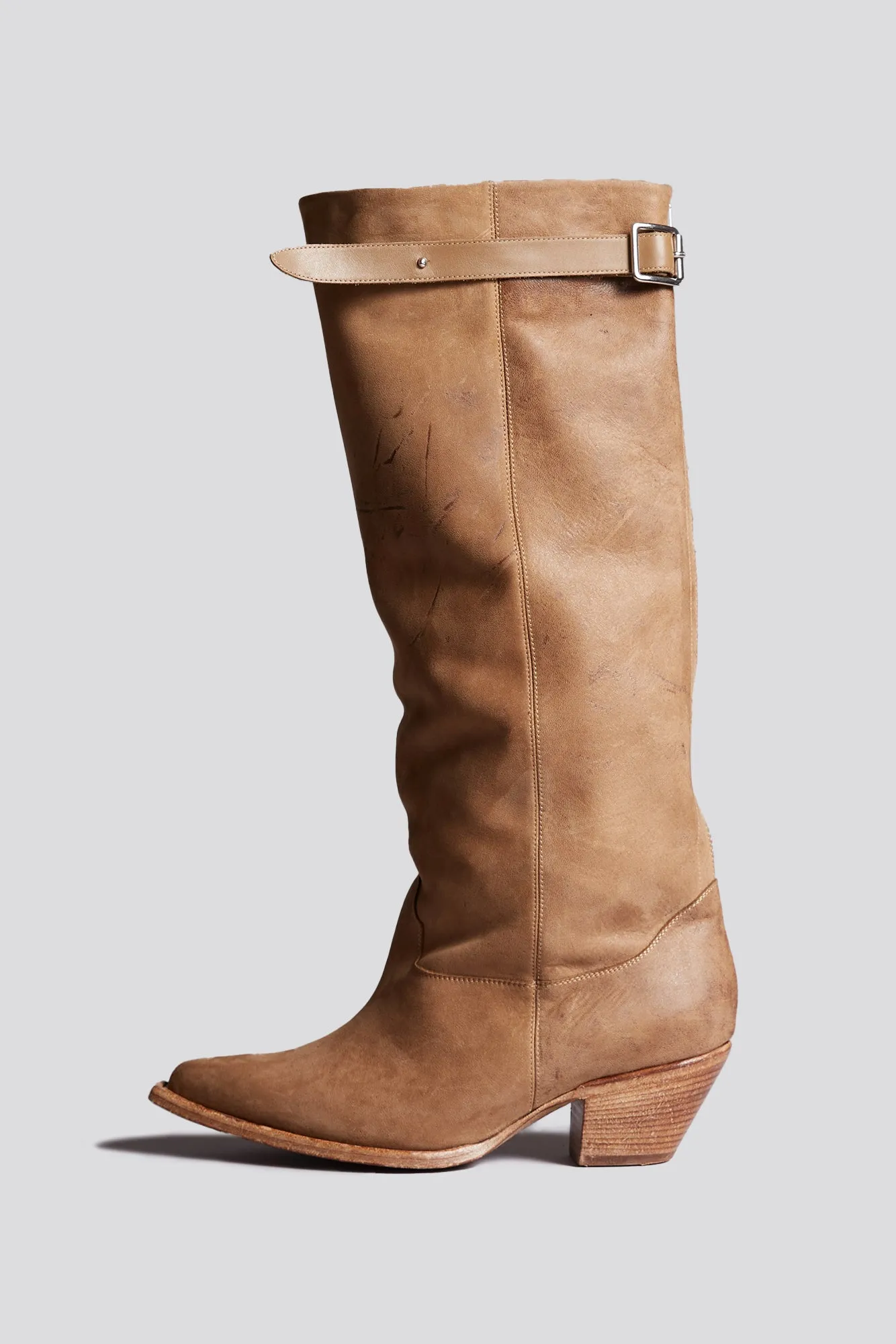 SLOUCH COWBOY BOOT - LIGHT BROWN sold by R13 product image thumbnail 2