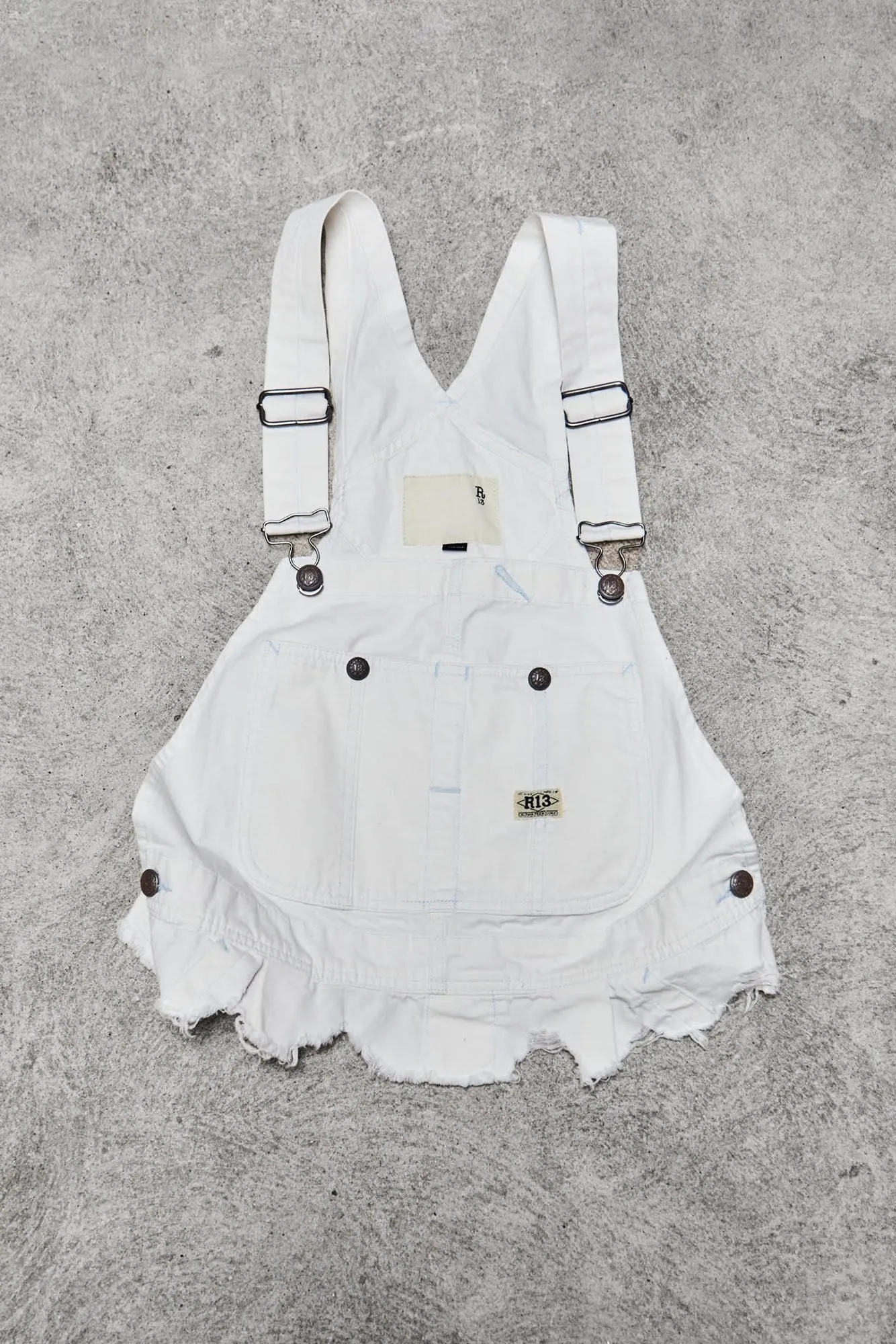 DAMON OVERALL BIB - ECRU CANVAS sold by R13