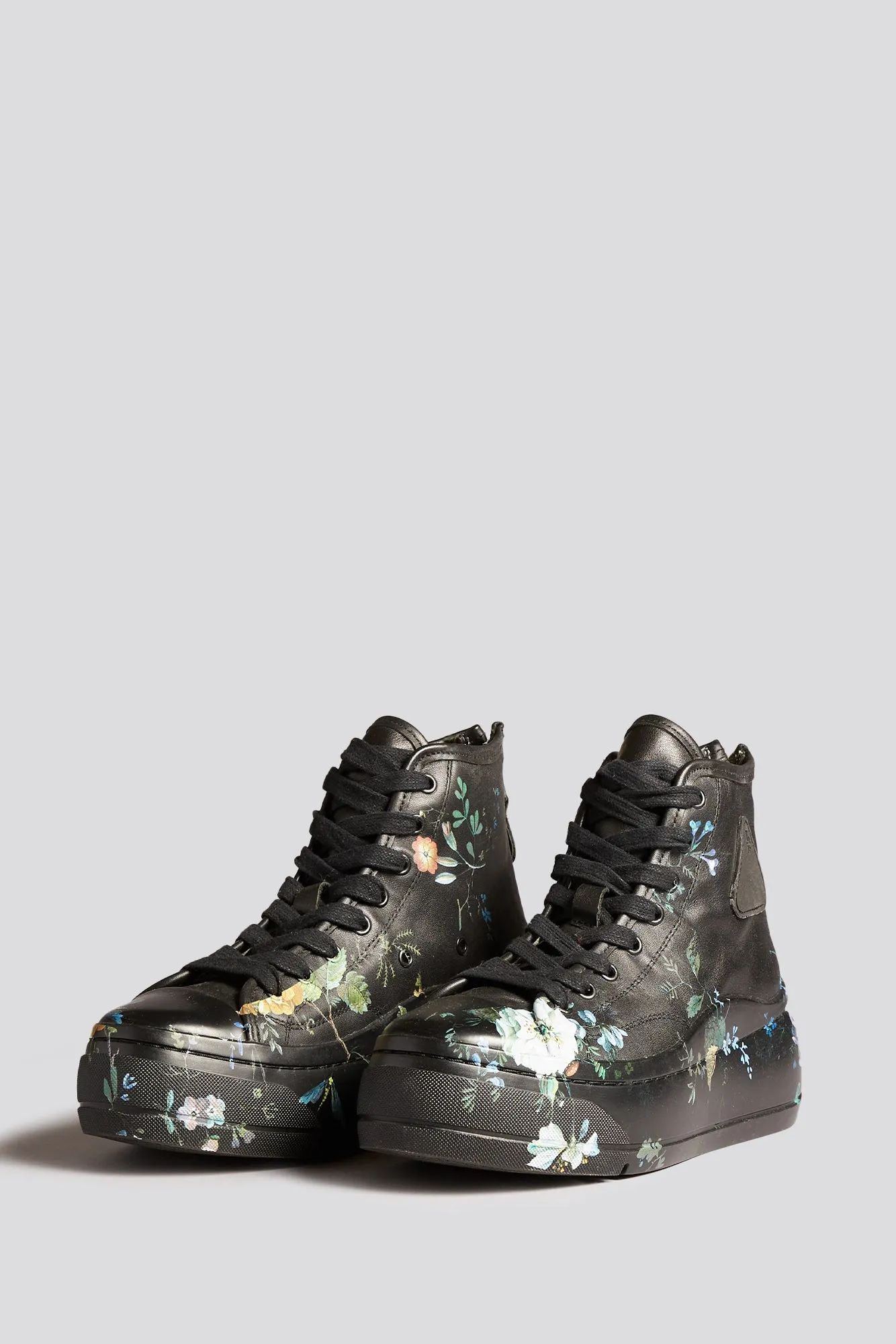 KURT HIGH TOP SNEAKER - BLACKOUT LEATHER FLORAL sold by R13 product image thumbnail 4