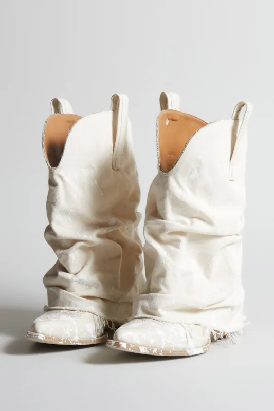 LOW RIDER COWBOY BOOT - PAINT SPLATTER CANVAS sold by R13