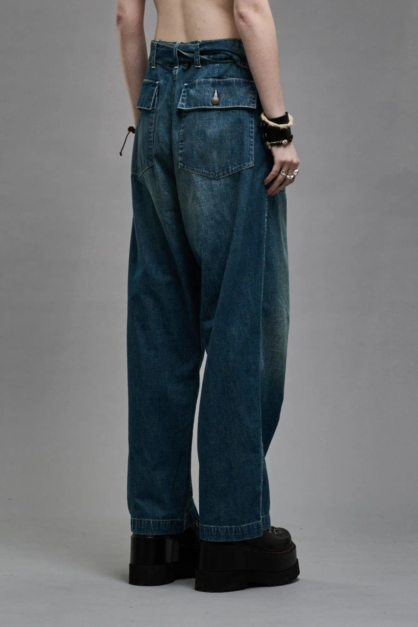 BELTED VENTI UTILITY PANT - WINDSOR BLUE sold by R13 product image thumbnail 5