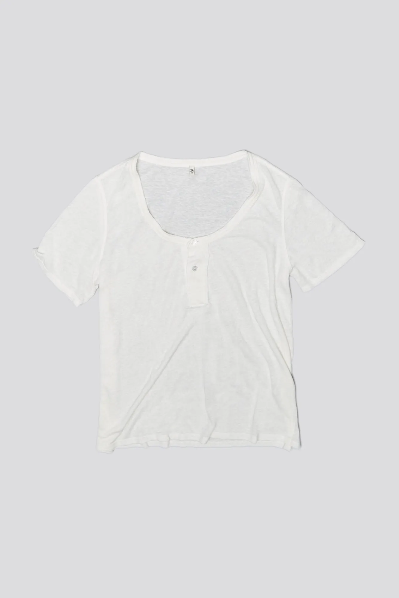 LOW NECK HENLEY TEE - ECRU sold by R13 product image thumbnail 5