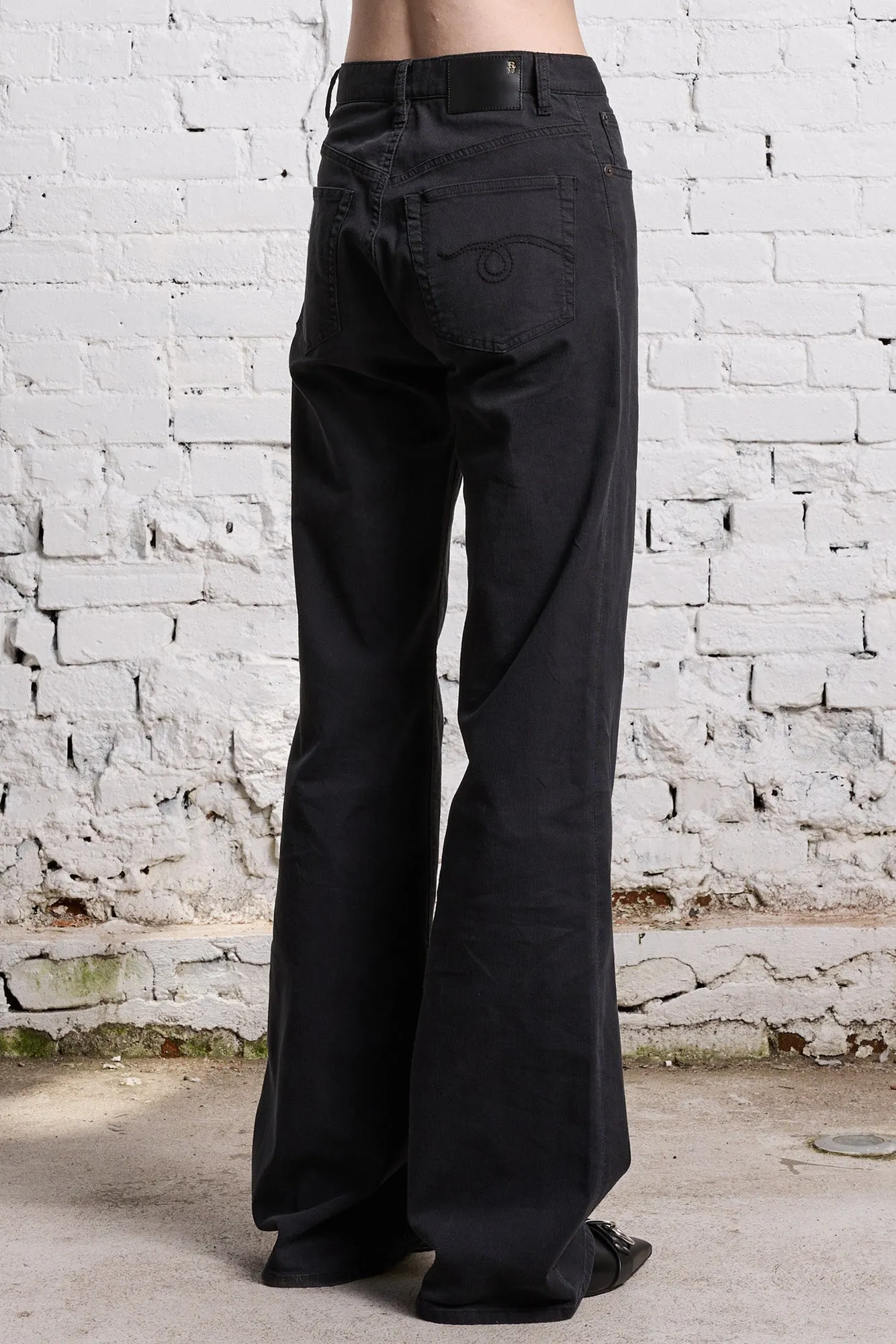 JANE JEAN - BLACK BEDFORD CORD STRETCH sold by R13 product image thumbnail 5