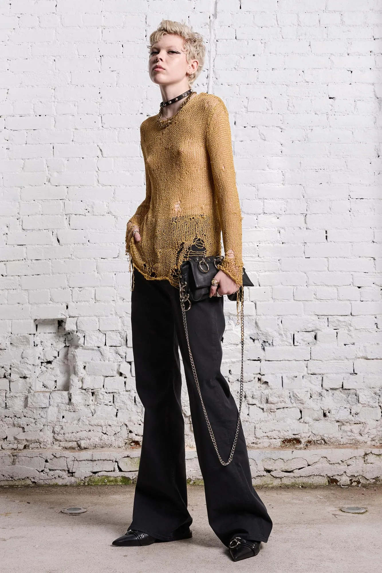 JANE JEAN - BLACK BEDFORD CORD STRETCH sold by R13 product image thumbnail 2