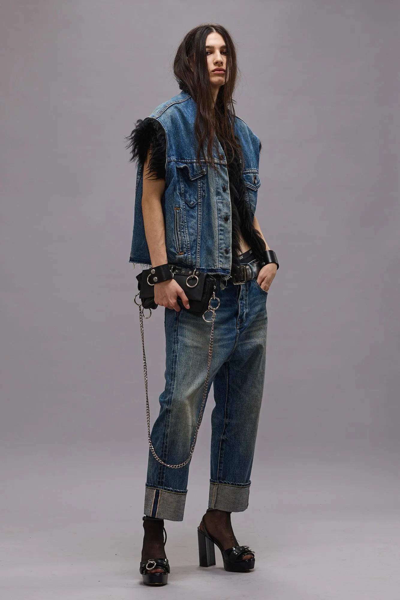 TAILORED DROP - ASPEN SELVEDGE BLUE sold by R13 product image thumbnail 2