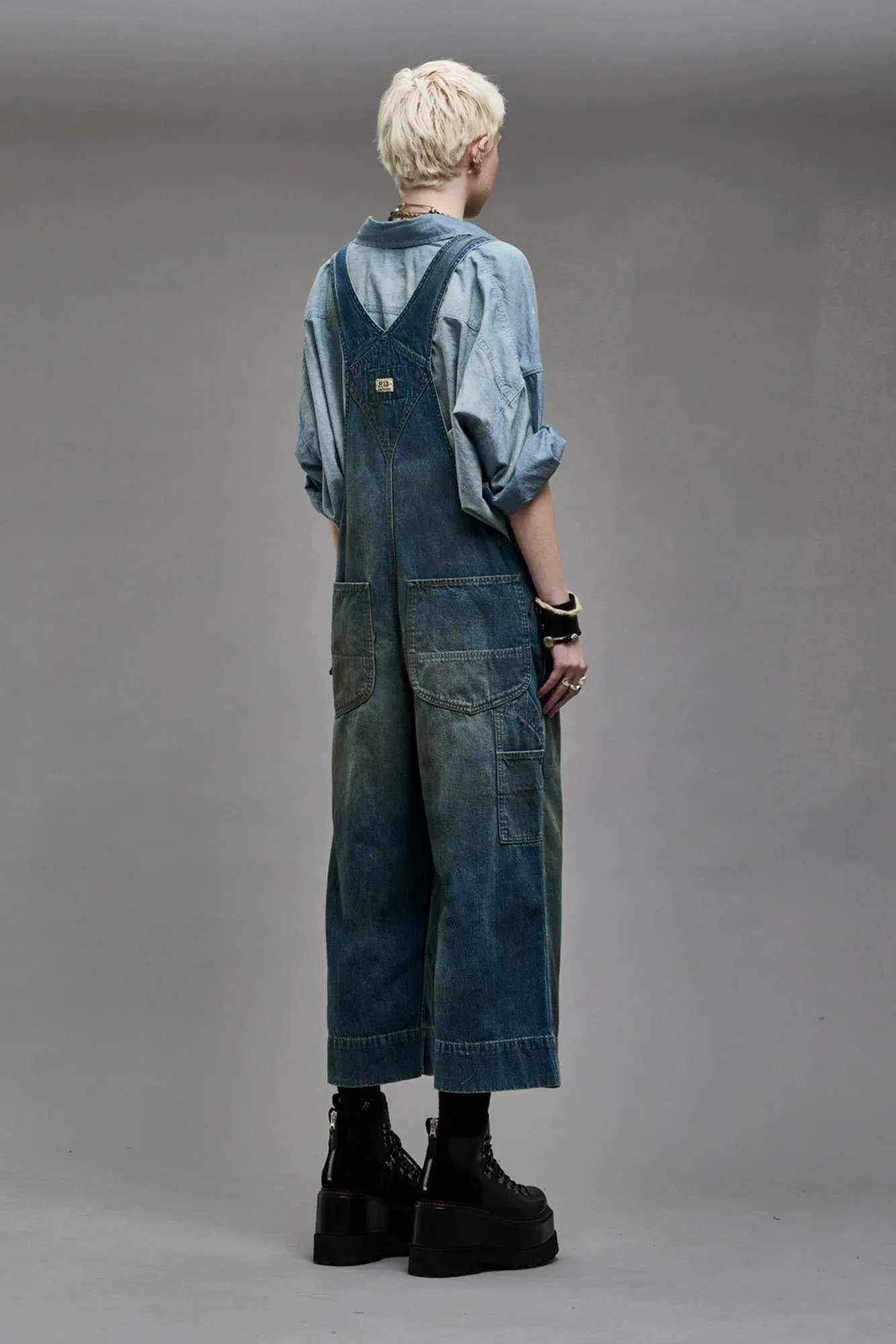 SLOUCH BIB OVERALL - WILTON INDIGO sold by R13 product image thumbnail 4