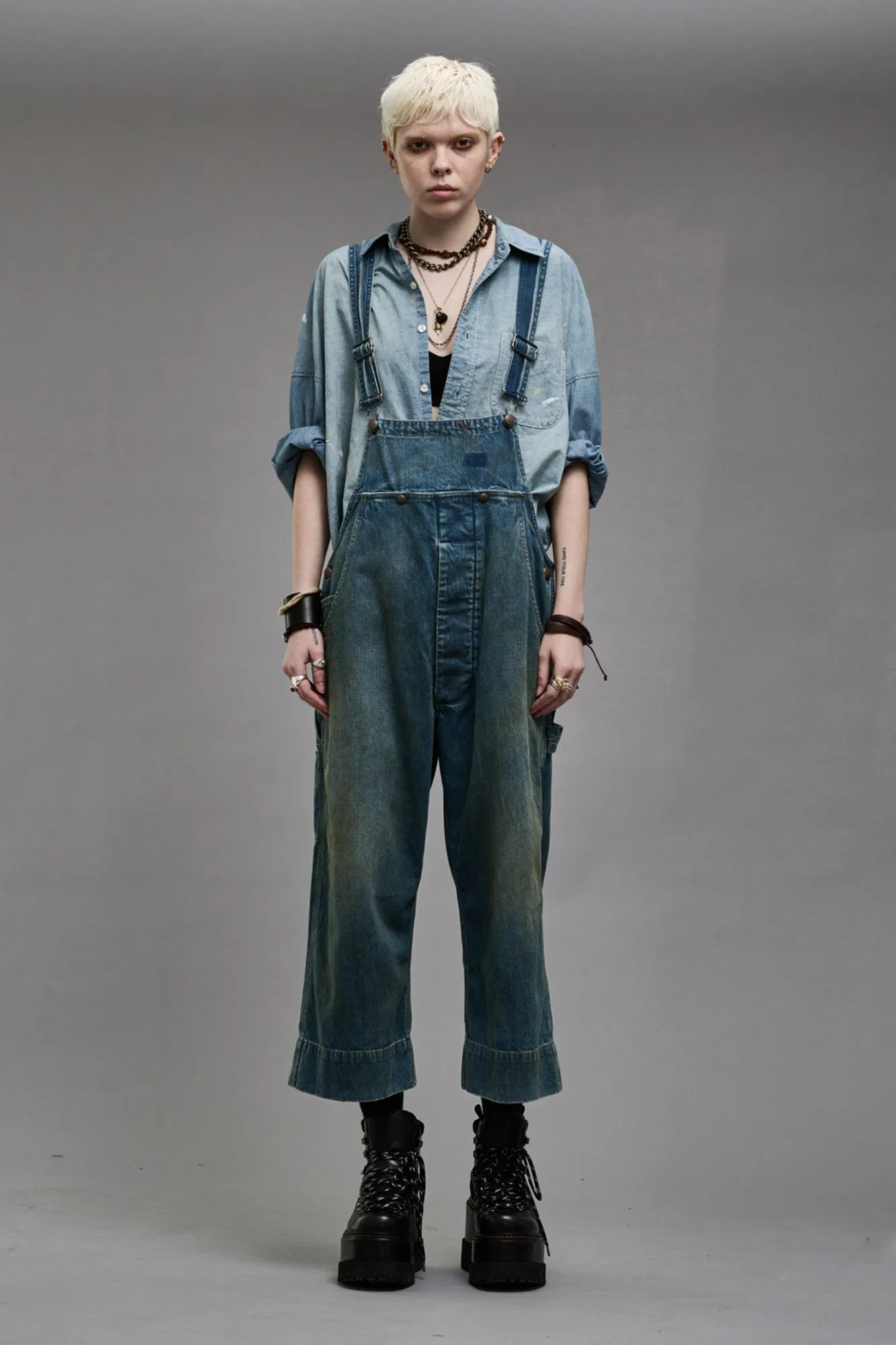 SLOUCH BIB OVERALL - WILTON INDIGO sold by R13 product image thumbnail 2