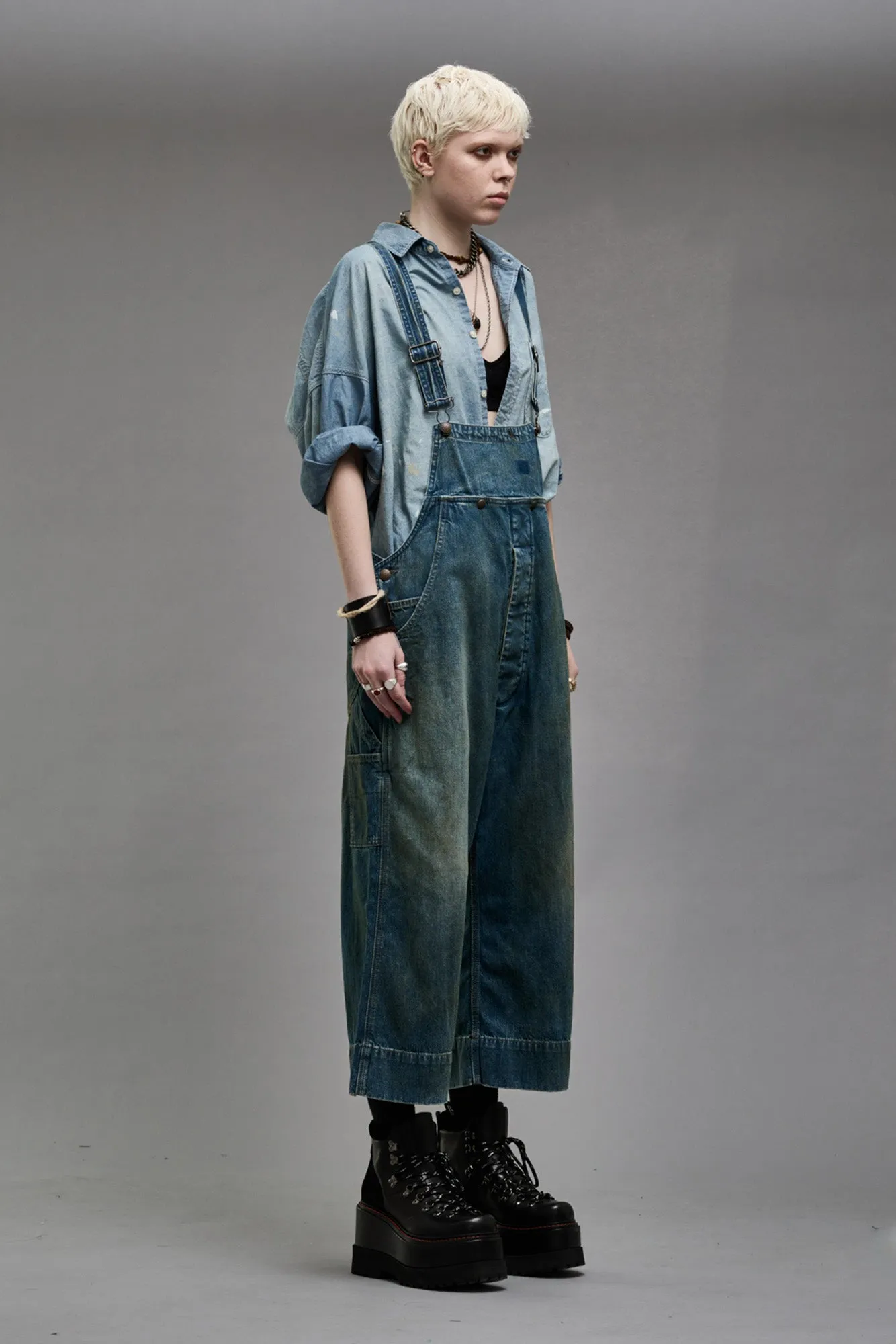 SLOUCH BIB OVERALL - WILTON INDIGO sold by R13 product image thumbnail 3