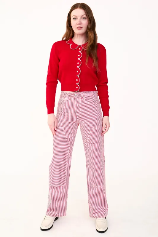 BRUNO JEAN RAILROAD RED STRIPE sold by Rachel Antonoff