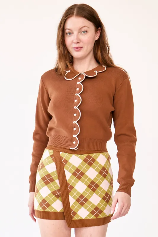 SHANNEN SKORT ARGYLE sold by Rachel Antonoff