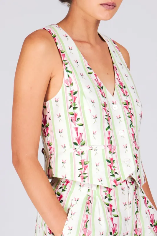 BARRY VEST BELLFLOWER STRIPE made by Rachel Antonoff