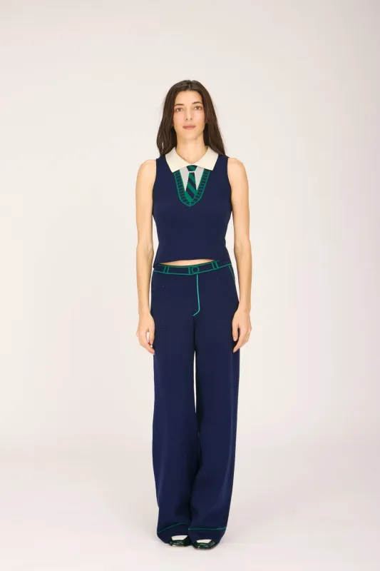 DAN PANT NAVY made by Rachel Antonoff