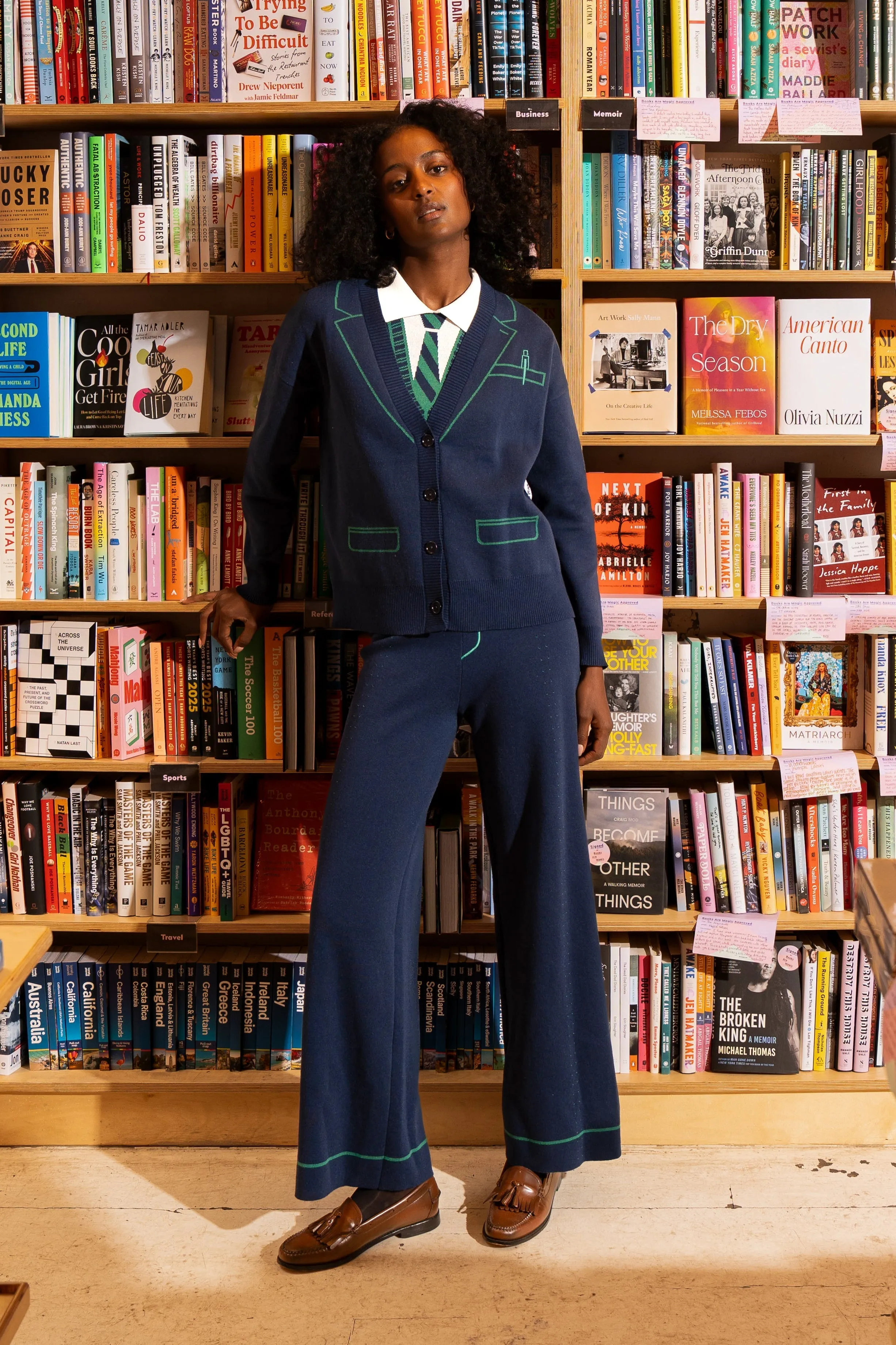 BLAIR CARDIGAN NAVY sold by Rachel Antonoff product image thumbnail 5