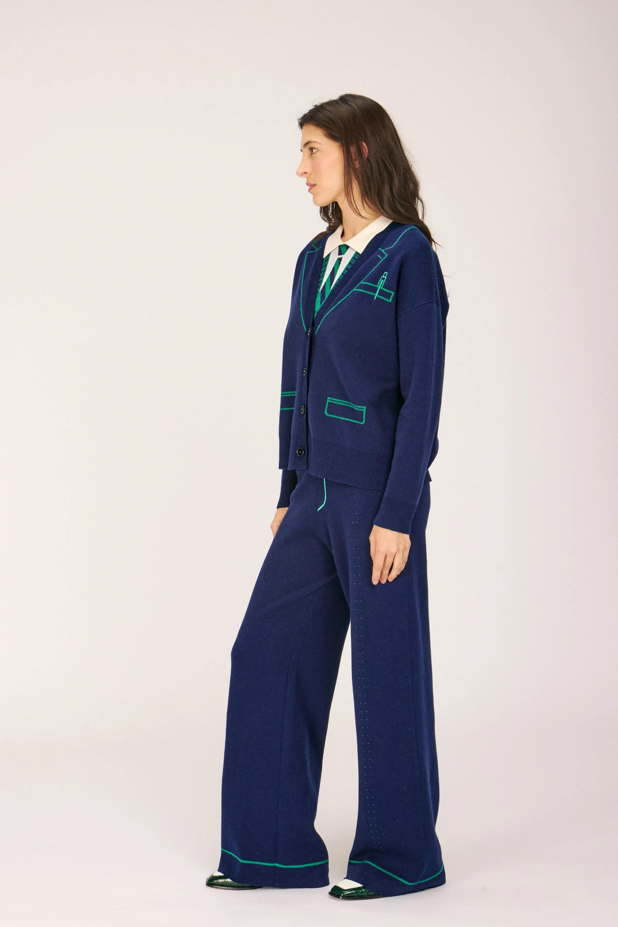 BLAIR CARDIGAN NAVY sold by Rachel Antonoff product image thumbnail 3