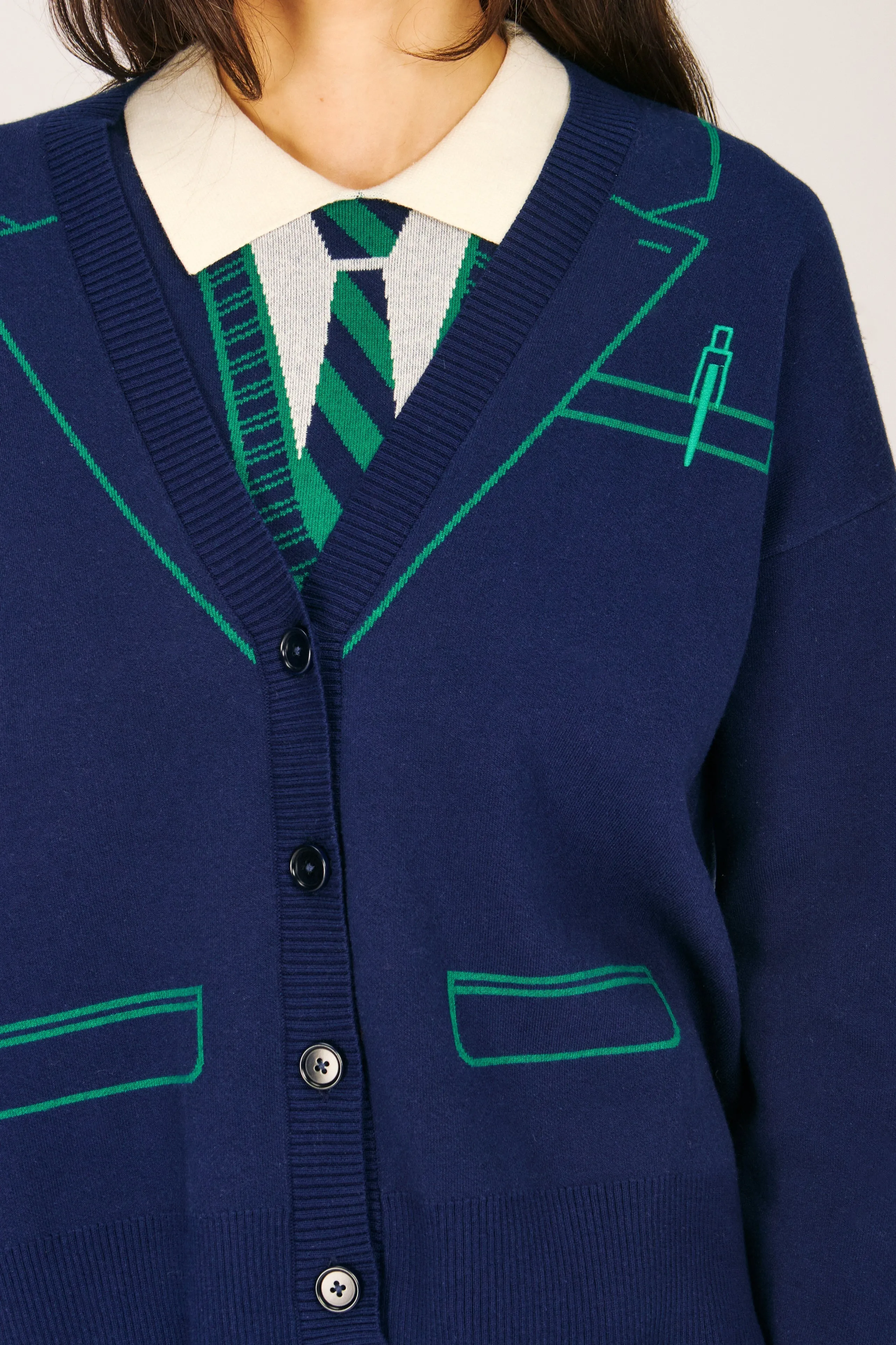 BLAIR CARDIGAN NAVY sold by Rachel Antonoff product image thumbnail 2