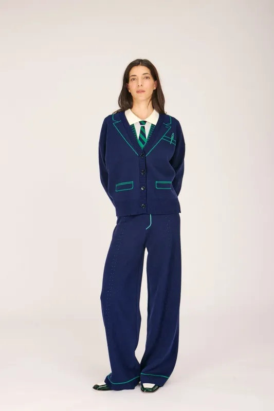 BLAIR CARDIGAN NAVY made by Rachel Antonoff