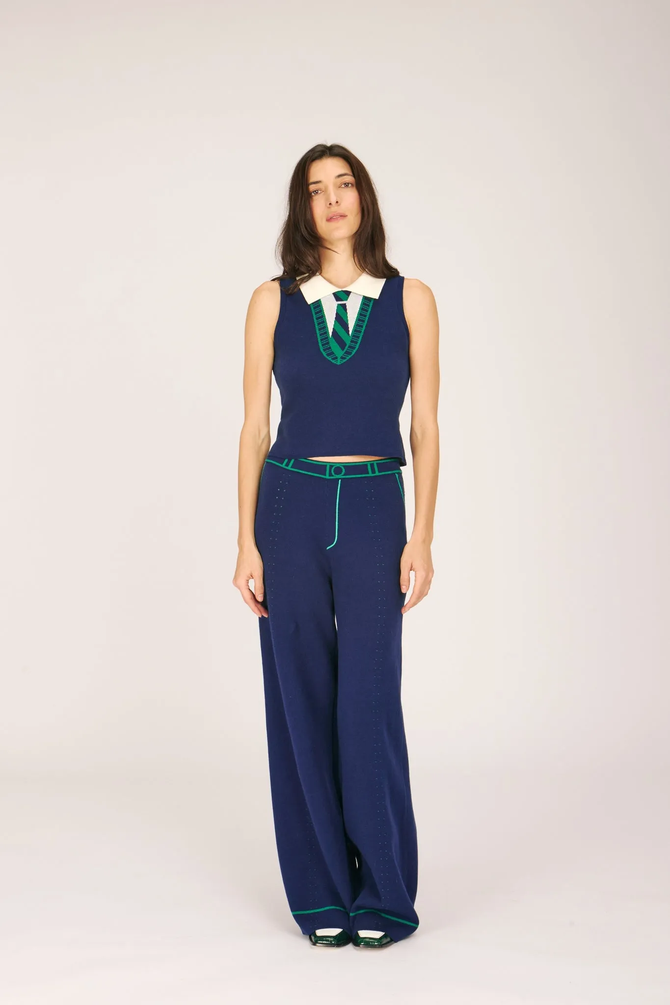 SERENA TOP NAVY sold by Rachel Antonoff