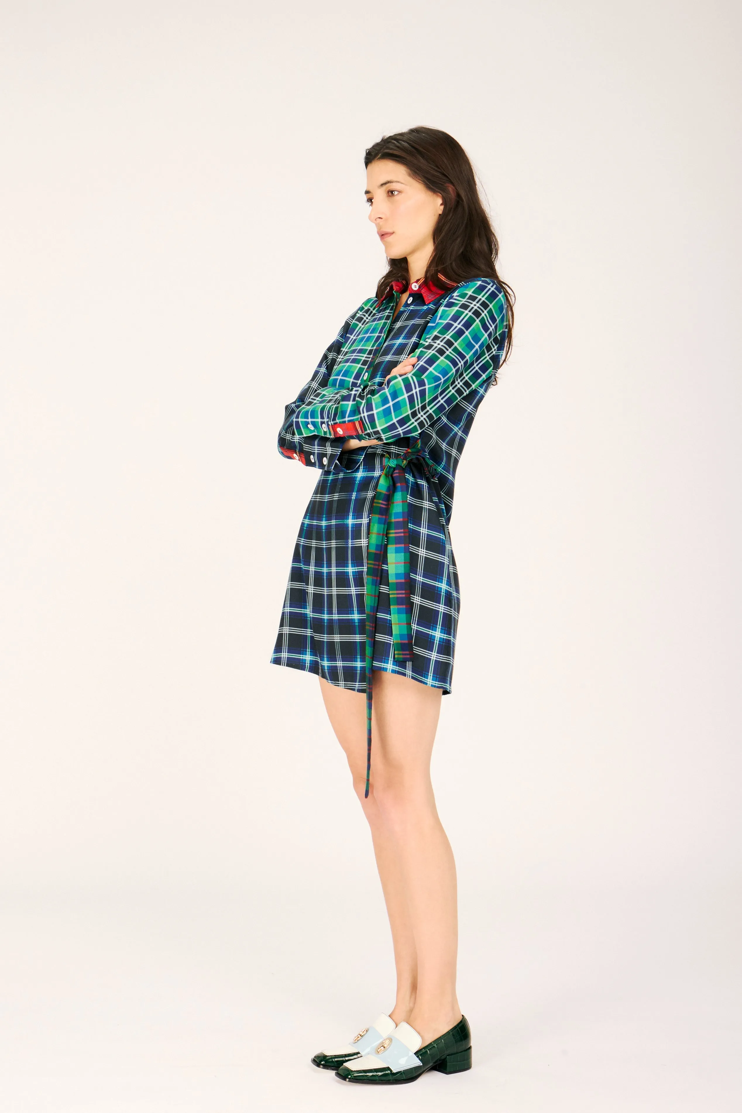 CLAUD DRESS TARTAN sold by Rachel Antonoff product image thumbnail 3