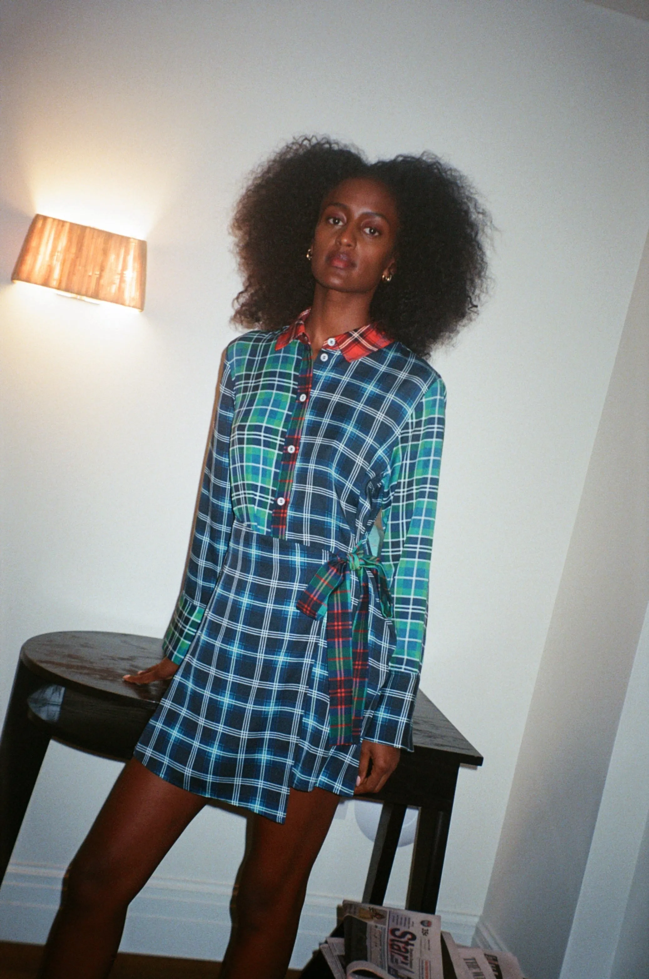 CLAUD DRESS TARTAN sold by Rachel Antonoff product image thumbnail 5
