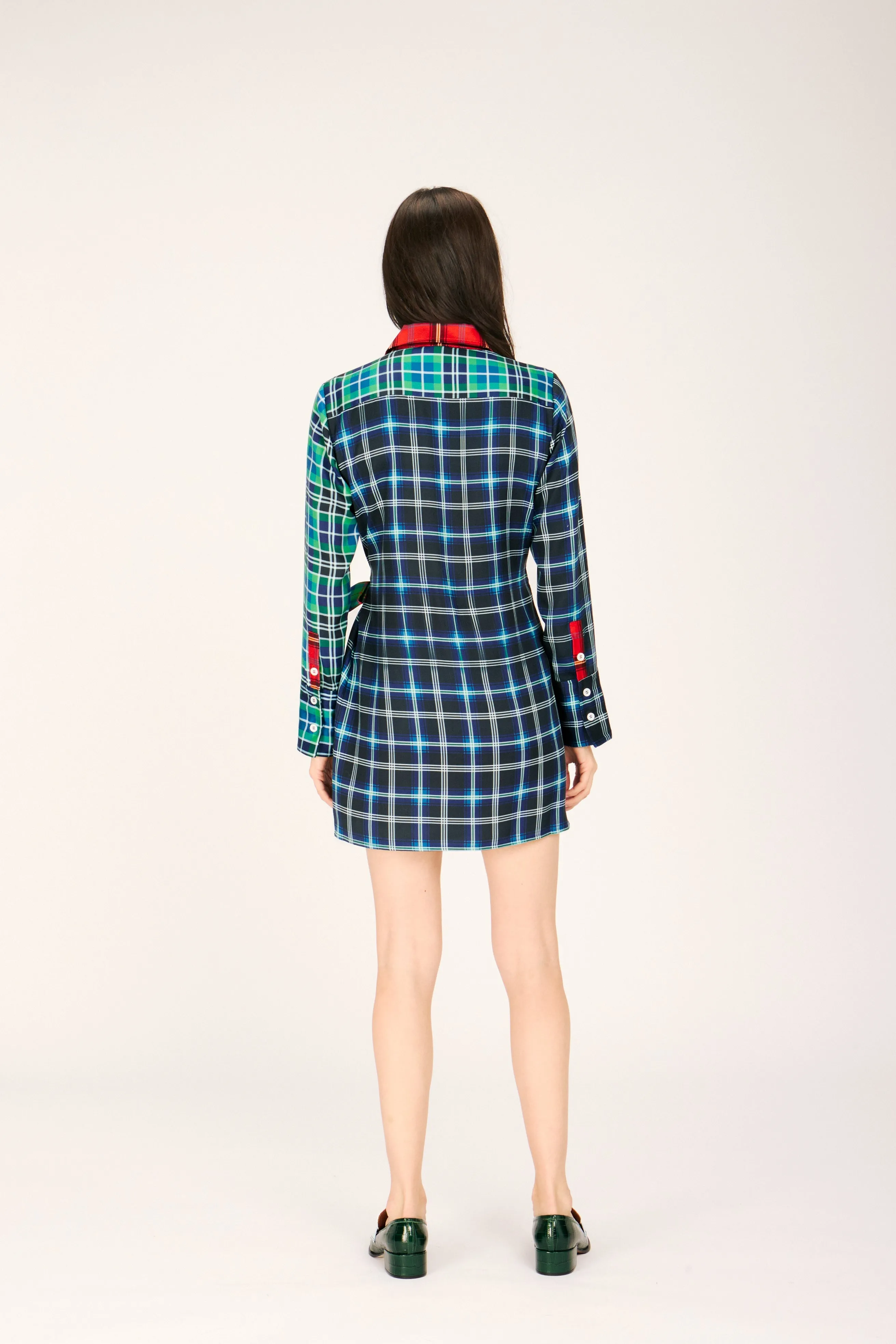 CLAUD DRESS TARTAN sold by Rachel Antonoff product image thumbnail 4
