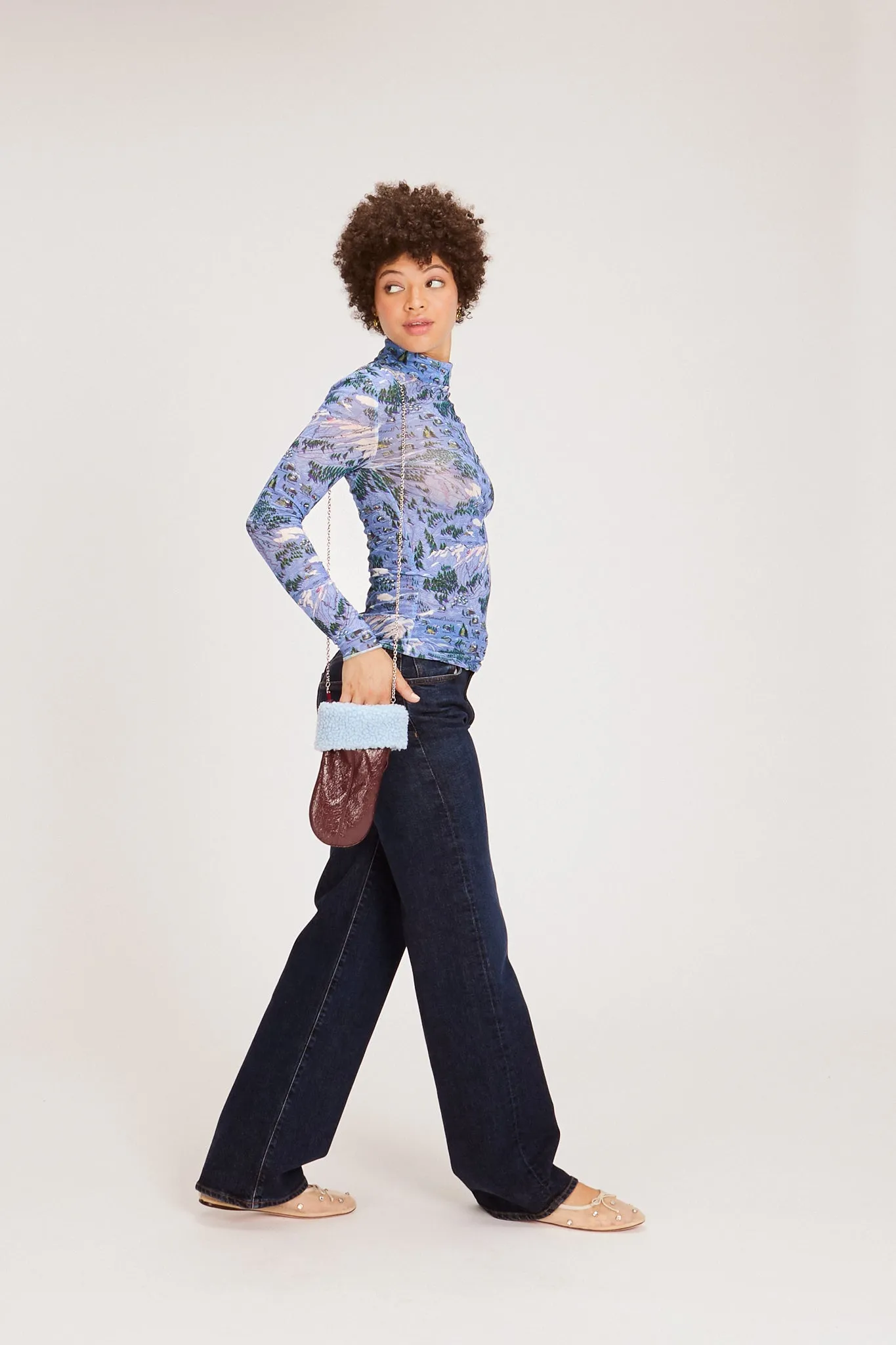 MITTEN BAG BURGUNDY & ICE BLUE sold by Rachel Antonoff product image thumbnail 3