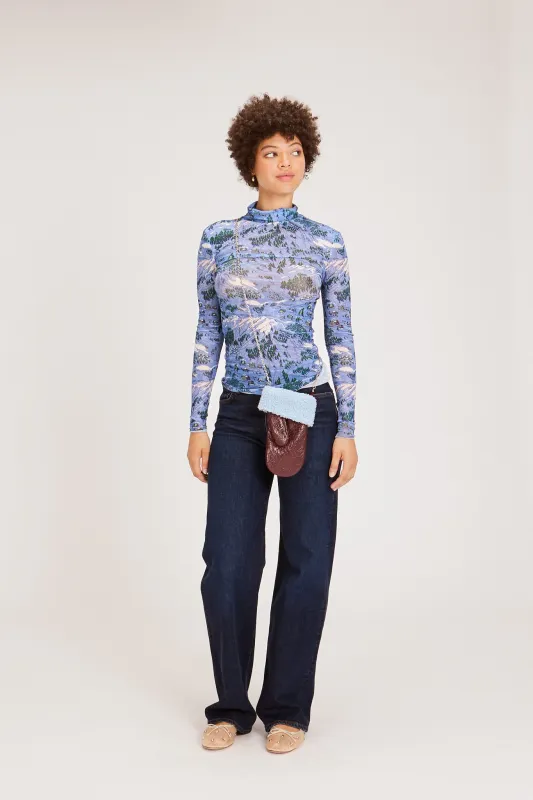 MITTEN BAG BURGUNDY & ICE BLUE made by Rachel Antonoff