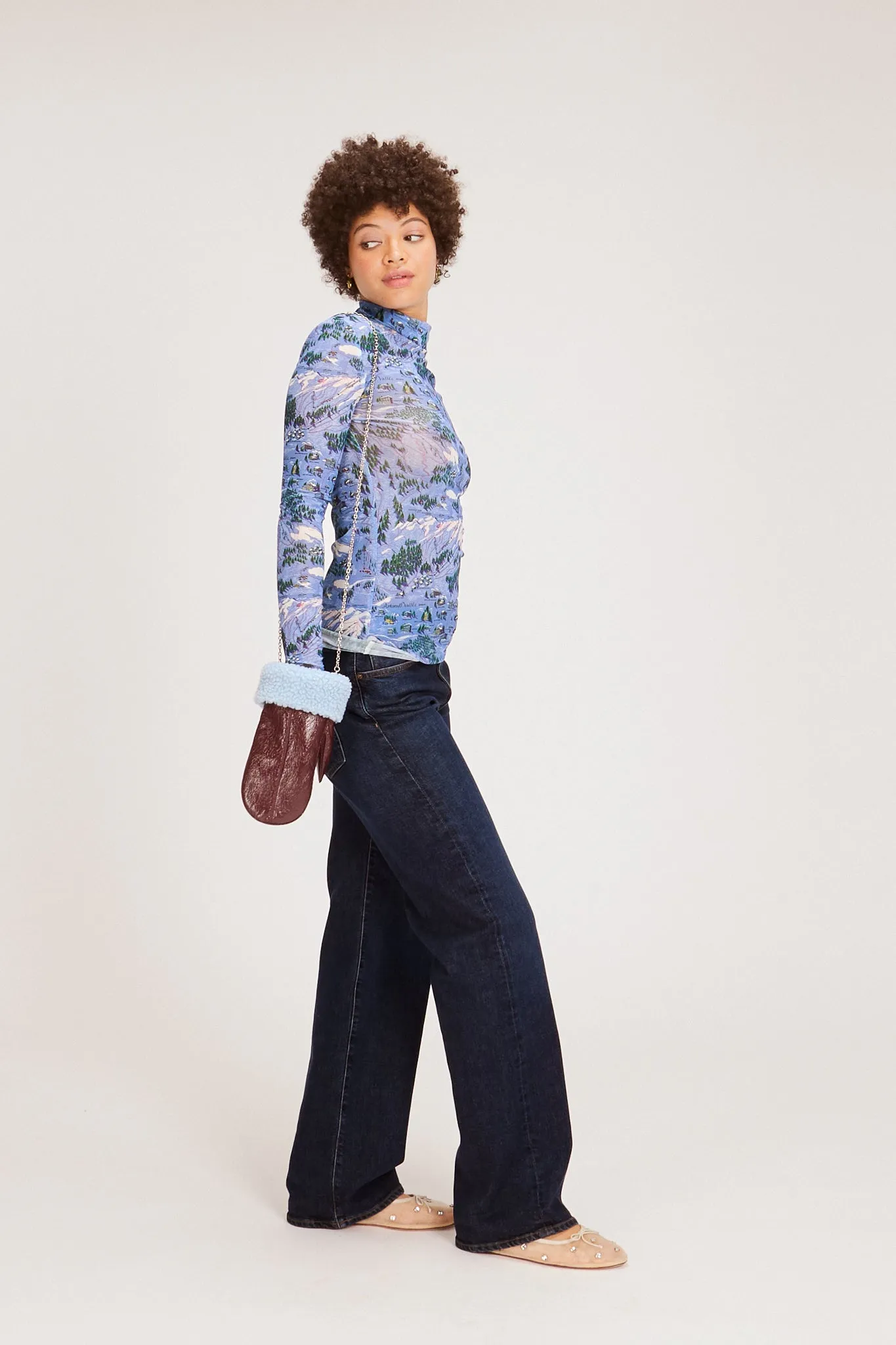 MITTEN BAG BURGUNDY & ICE BLUE sold by Rachel Antonoff product image thumbnail 4