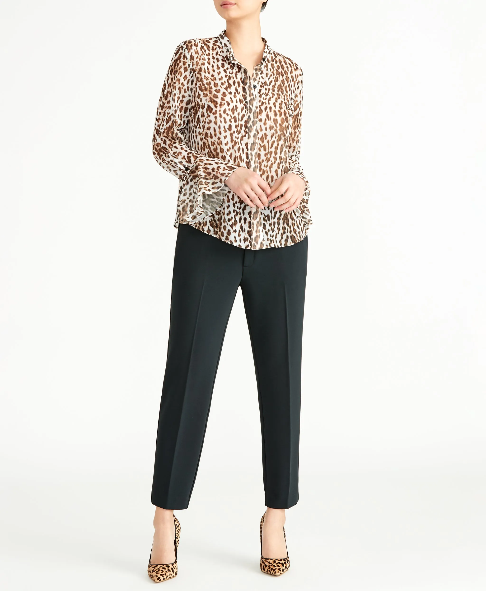 Leopard Ruffle Blouse sold by RACHEL Rachel Roy product image thumbnail 4