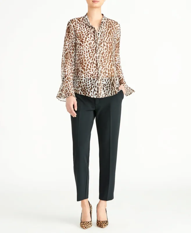 Leopard Ruffle Blouse sold by RACHEL Rachel Roy