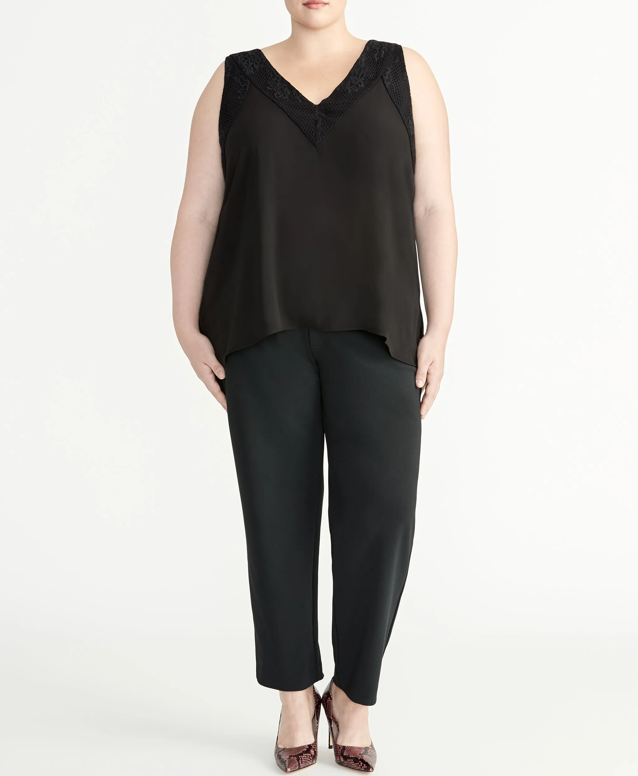 Lace Trim Tank sold by RACHEL Rachel Roy product image thumbnail 4