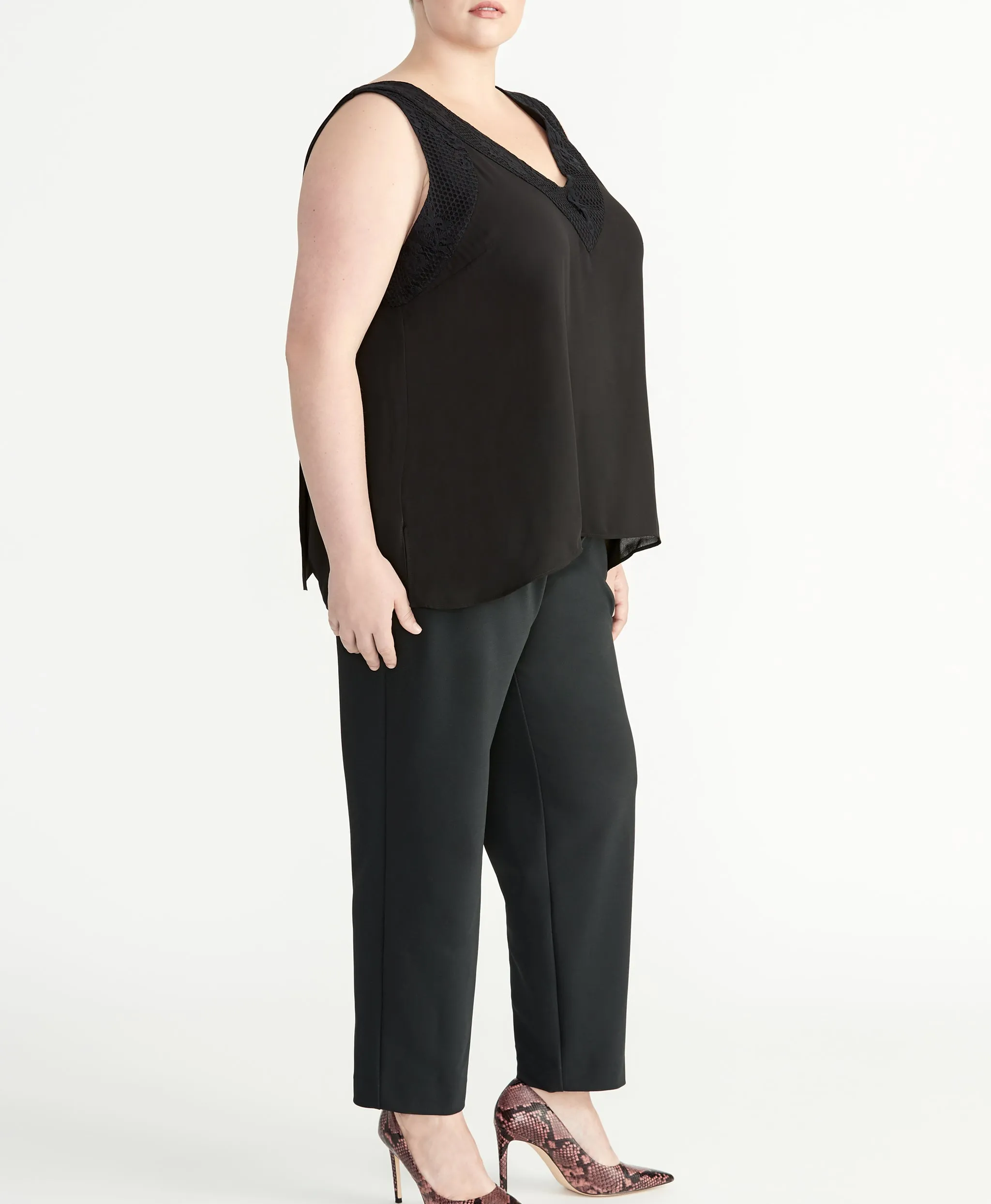 Lace Trim Tank sold by RACHEL Rachel Roy product image thumbnail 5