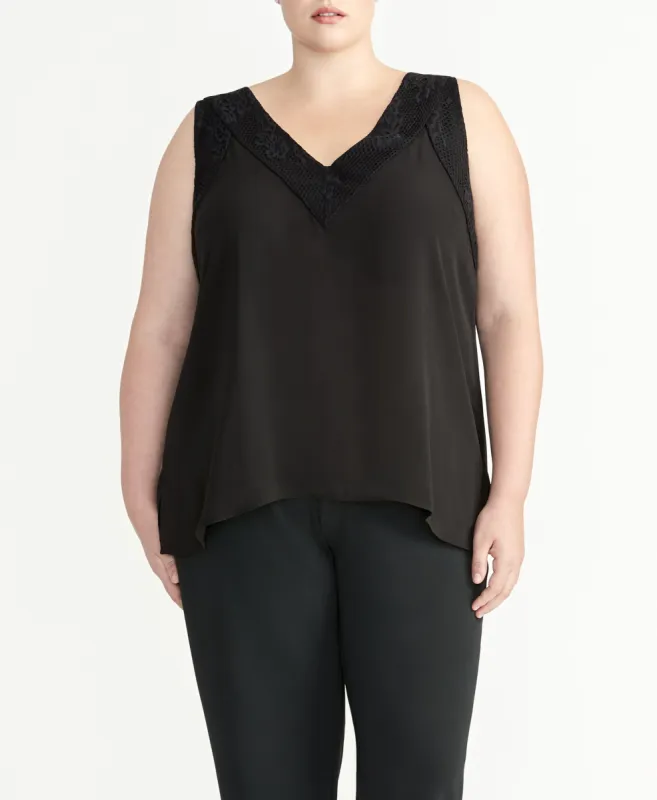 Lace Trim Tank sold by RACHEL Rachel Roy
