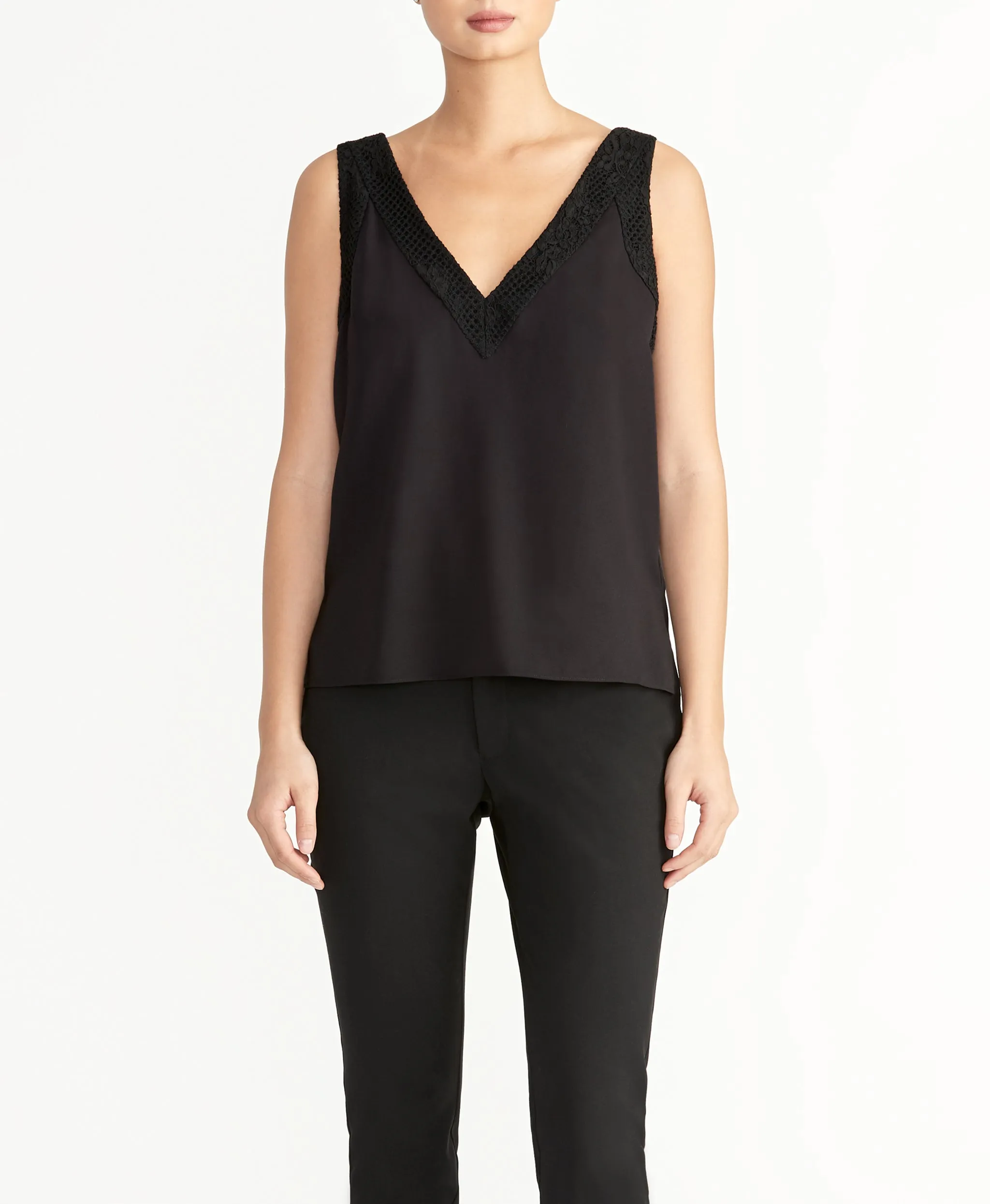 Lace Trim Tank sold by RACHEL Rachel Roy