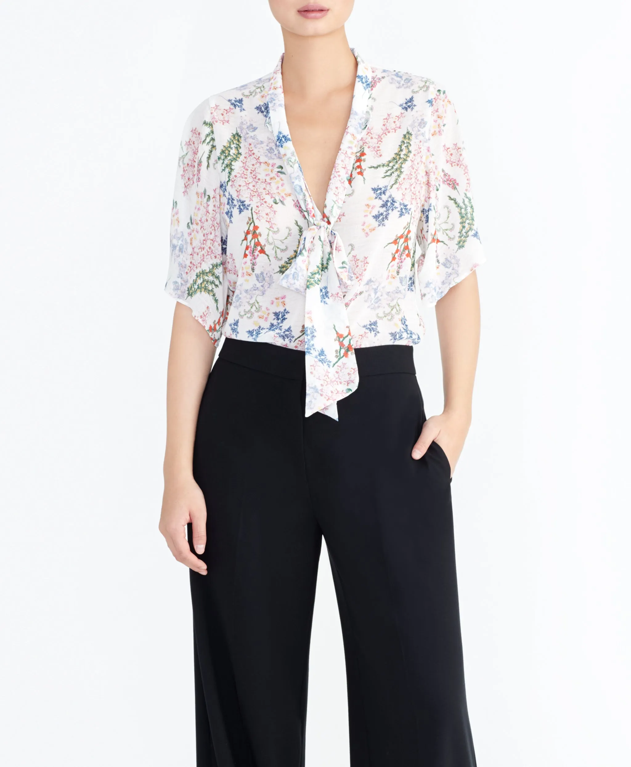 Floral Bow Blouse sold by RACHEL Rachel Roy