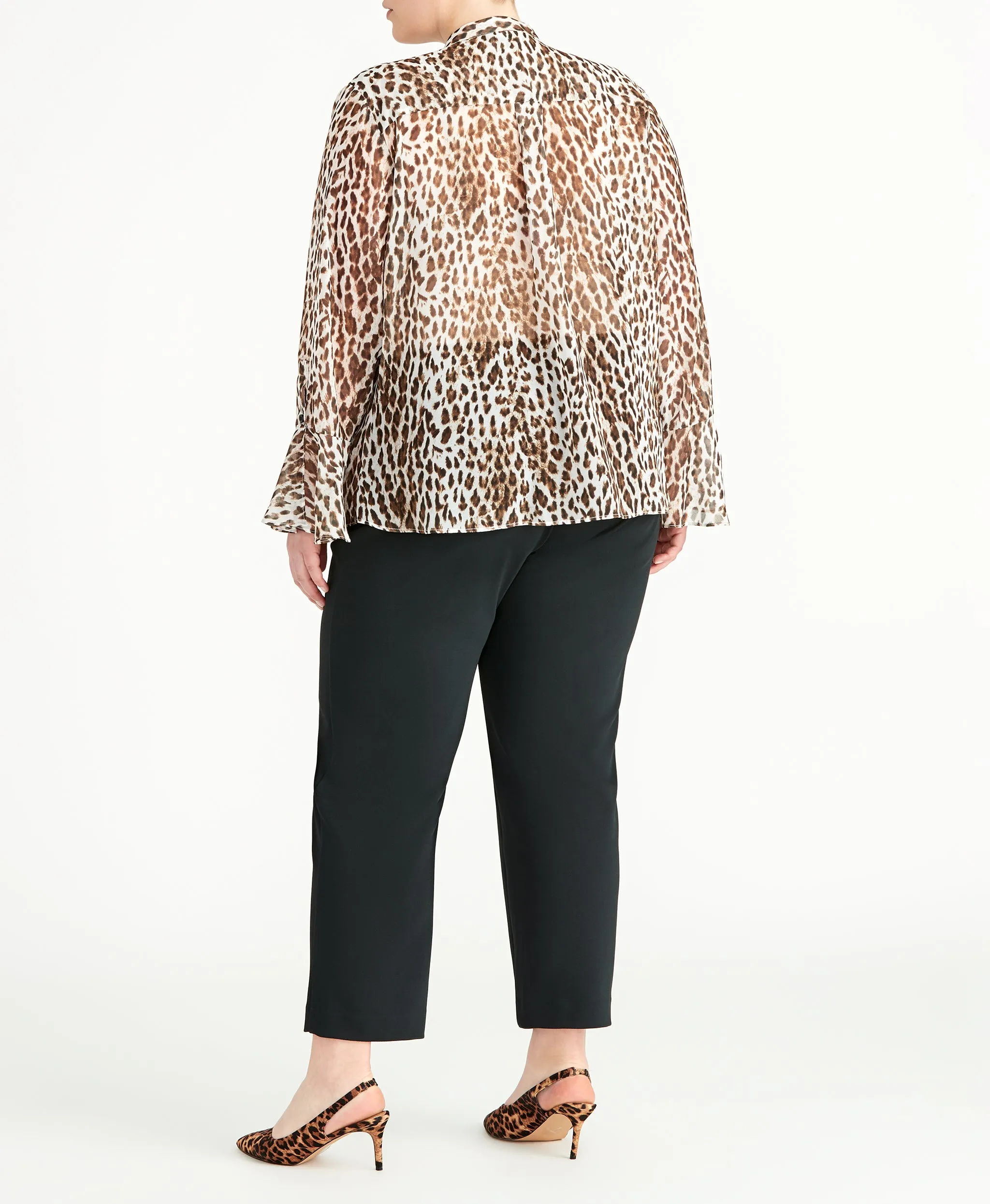 Leopard Ruffle Blouse sold by RACHEL Rachel Roy product image thumbnail 5